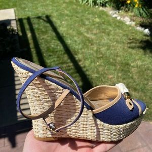 Lilly Pulitzer - Navy blue espadrille wedges